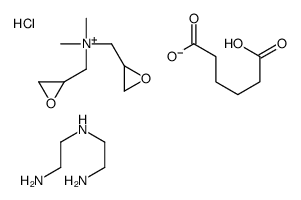 cas no 61840-27-5 is N'-(2-aminoethyl)ethane-1,2-diamine,dimethyl-bis(oxiran-2-ylmethyl)azanium,hexanedioic acid,chloride
