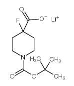 cas no 618900-67-7 is 4-FLUORO-1,4-PIPERIDINEDICHARBOXYLIC ACID,1(1,1-DIMETHYLETHYL)ESTER, LITHIUM SALT