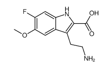 cas no 62106-04-1 is 3-(2-aminoethyl)-6-fluoro-5-methoxy-1H-indole-2-carboxylic acid