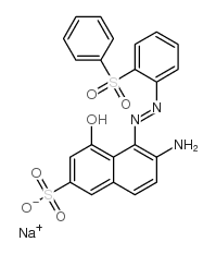 cas no 6245-60-9 is sodium 6-amino-4-hydroxy-5-[[2-(phenylsulphonyl)phenyl]azo]naphthalene-2-sulphonate