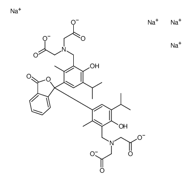 cas no 62698-55-9 is tetrasodium,2-[[5-[1-[3-[[bis(carboxylatomethyl)amino]methyl]-4-hydroxy-2-methyl-5-propan-2-ylphenyl]-3-oxo-2-benzofuran-1-yl]-2-hydroxy-6-methyl-3-propan-2-ylphenyl]methyl-(carboxylatomethyl)amino]acetate