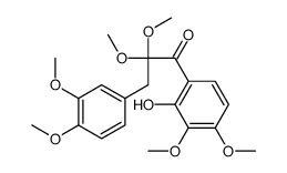 cas no 62849-15-4 is 3-(3,4-Dimethoxyphenyl)-1-(2-hydroxy-3,4-dimethoxyphenyl)-2,2-dimethoxy-1-propanone