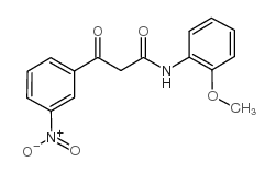 cas no 63134-28-1 is 2-(3-nitrobenzoyl)-acetic acid-o-anisidide