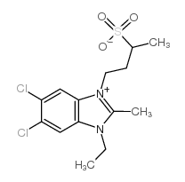 cas no 63175-96-2 is 5,6-Dichloro-1-ethyl-2-methyl-3-(3-sulfobutyl)benzimidazolium inner salt