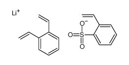 cas no 63182-07-0 is lithium,1,2-bis(ethenyl)benzene,2-ethenylbenzenesulfonate