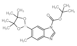 cas no 631909-46-1 is TERT-BUTYL 5-METHYL-6-(4,4,5,5-TETRAMETHYL-1,3,2-DIOXABOROLAN-2-YL)-1H-BENZO[D]IMIDAZOLE-1-CARBOXYLATE