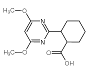 cas no 633320-99-7 is 2-(4,6-DIMETHOXYPYRIMIDIN-2-YL)CYCLOHEXANECARBOXYLICACID(RACEMICMIXTUREOFCIS-ISOMERS)