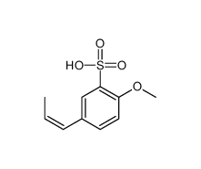 cas no 63589-56-0 is 2-methoxy-5-[(E)-prop-1-enyl]benzenesulfonic acid