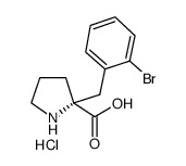 cas no 637020-86-1 is (R)-2-(2-BROMOBENZYL)PYRROLIDINE-2-CARBOXYLIC ACID HYDROCHLORIDE