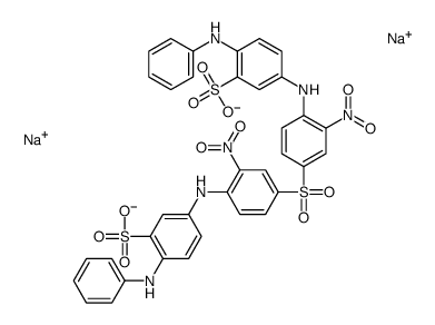 cas no 6373-79-1 is disodium 3,3'-[sulphonylbis[(2-nitro-p-phenylene)imino]]bis[6-anilinobenzenesulphonate]