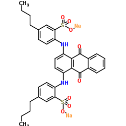cas no 6408-57-7 is disodium 2,2'-(9,10-dioxoanthracene-1,4-diyldiimino)bis(5-butylbenzenesulphonate