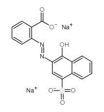 cas no 6408-82-8 is disodium 2-[(1-hydroxy-4-sulphonato-2-naphthyl)azo]benzoate
