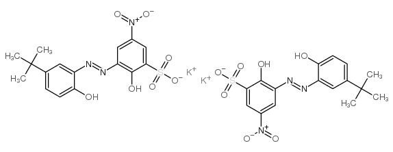 cas no 6408-99-7 is dipotassium 3-[[5-(tert-butyl)-2-hydroxyphenyl]azo]-2-hydroxy-5-nitrobenzenesulphonate