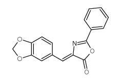 cas no 6412-89-1 is 5(4H)-Oxazolone,4-(1,3-benzodioxol-5-ylmethylene)-2-phenyl-