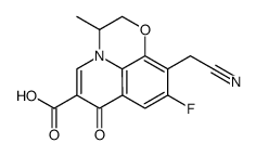 cas no 643743-39-9 is 10-(CYANOMETHYL)-9-FLUORO-2,3-DIHYDRO-3-METHYL-7-OXO-7H-PYRIDO[1,2,3-DE]-1,4-BENZOXAZINE-6-CARBOXYLIC ACID