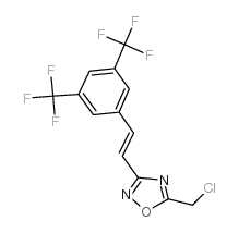 cas no 646989-58-4 is 5-(CHLOROMETHYL)-3-[3,5-DI(TRIFLUOROMETHYL)STYRYL]-1,2,4-OXADIAZOLE