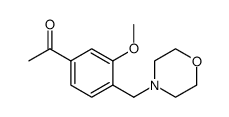 cas no 655224-54-7 is 1-[3-methoxy-4-(morpholin-4-ylmethyl)phenyl]ethanone