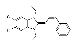 cas no 65907-67-7 is 5,6-Dichloro-1,3-diethyl-2-(2-phenylimino ethylidene) benzimidazoline