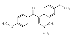 cas no 66521-59-3 is 3-(Dimethylamino)-1,2-bis(4-methoxyphenyl)-2-propen-1-one