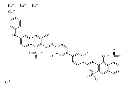 cas no 6656-03-7 is Copper(2+) sodium 7-[(Z)-{4'-[(Z)-(6-anilino-3-oxido-1-sulfonato- 2-naphthyl)diazenyl]-3,3'-dioxido-4-biphenylyl}diazenyl]-8-oxido- 1,6-naphthalenedisulfonate (2:3:1)