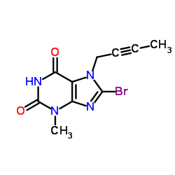 cas no 666816-98-4 is 8-bromo-7-(but-2-ynyl)-3-methyl-1H-purine-2,6(3H,7H)-dione