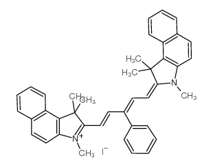 cas no 66753-40-0 is 1,1,3-TRIMETHYL-2-[(1E,3Z)-3-PHENYL-5-(1,1,3-TRIMETHYL-1,3-DIHYDRO-2H-BENZO[E]INDOL-2-YLIDENE)-1,3-PENTADIENYL]-1H-BENZO[E]INDOLIUM IODIDE