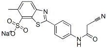 cas no 6764-27-8 is sodium 2-[4-(2-cyanoacetamido)phenyl]-6-methylbenzothiazole-7-sulphonate