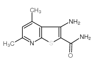 cas no 67795-42-0 is 3-Amino-4,6-dimethyl-thieno[2,3-b]pyridine-2-carboxylic acid amide