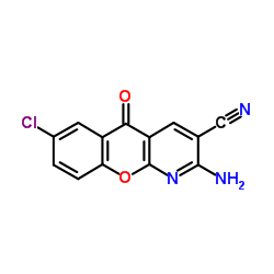 cas no 68302-10-3 is 2-amino-7-chloro-5-oxo-5H-(1)benzopyrano-(2,3-b)-pyridine-3-carbonitrile