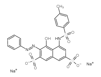 cas no 6844-74-2 is disodium 4-hydroxy-3-phenylazo-5-((p-tolyl)sulphonylamino)naphthalene-2,7-disulphonate