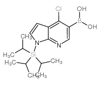 cas no 685513-99-9 is (4-CHLORO-1-(TRIISOPROPYLSILYL)-1H-PYRROLO[2,3-B]PYRIDIN-5-YL)BORONIC ACID