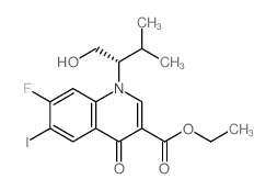 cas no 697762-60-0 is (S)-7-Fluoro-1-(1-hydroxymethyl-2-methyl-propyl)-6-iodo-4-oxo-1,4-dihydro-quinoline-3-carboxylic acid