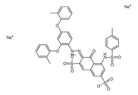 cas no 70210-05-8 is disodium 3-[[2,4-bis(2-methylphenoxy)phenyl]azo]-4-hydroxy-5-[[(p-tolyl)sulphonyl]amino]naphthalene-2,7-disulphonate