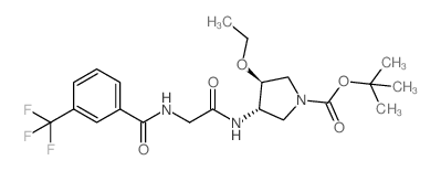 cas no 708273-41-0 is (3S,4S)-TERT-BUTYL 3-ETHOXY-4-(2-(3-(TRIFLUOROMETHYL)BENZAMIDO)ACETAMIDO)PYRROLIDINE-1-CARBOXYLATE