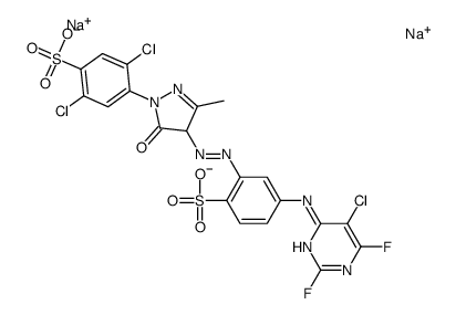 cas no 72379-41-0 is disodium,2,5-dichloro-4-[4-[[5-[(5-chloro-2,6-difluoropyrimidin-4-yl)amino]-2-sulfonatophenyl]diazenyl]-3-methyl-5-oxo-4H-pyrazol-1-yl]benzenesulfonate