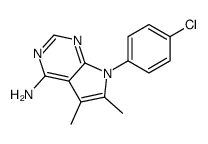 cas no 72578-33-7 is 7-(4-CHLOROPHENYL)-5,6-DIMETHYL-7H-PYRROLO[2,3-D]PYRIMIDIN-4-AMINE