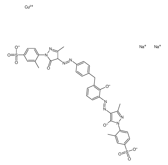 cas no 73324-03-5 is copper,disodium,3-methyl-4-[3-methyl-4-[[4-[[3-[[3-methyl-1-(2-methyl-4-sulfonatophenyl)-5-oxidopyrazol-4-yl]diazenyl]-2-oxidophenyl]methyl]phenyl]diazenyl]-5-oxo-4H-pyrazol-1-yl]benzenesulfonate