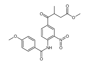cas no 74149-72-7 is METHYL 4-(4-[(4-METHOXYBENZOYL)AMINO]-3-NITROPHENYL)-3-METHYL-4-OXOBUTANOATE