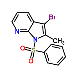 cas no 744209-37-8 is 3-bromo-2-Methyl-1-(phenylsulfonyl)-1H-pyrrolo[2.3-b]pyridine