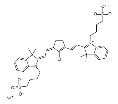 cas no 757960-10-4 is sodium,4-[(2Z)-2-[(2E)-2-[2-chloro-3-[(E)-2-[3,3-dimethyl-1-(4-su lfonatobutyl)indol-1-ium-2-yl]vinyl]cyclopent-2-en-1-ylidene]ethy lidene]-3,3-dimethyl-indolin-1-yl]butane-1-sulfonate
