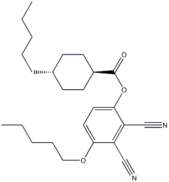 cas no 75941-52-5 is trans-4-Pentylcyclohexanecarboxylic acid 2,3-dicyano-4-(pentyloxy)phenyl ester