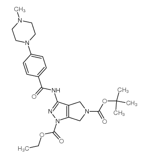 cas no 761443-69-0 is 1-ETHYLOXYCARBONYL-3-[4-(4-METHYL-PIPERAZIN-1-YL)-BENZOYLAMINO]-5-BOC-4,6-DIHYDRO-PYRROLO[3,4-C]PYRAZOLE