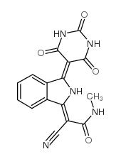 cas no 76199-85-4 is 2-cyano-2-[2,3-dihydro-3-(tetrahydro-2,4,6-trioxo-5(2H)-pyrimidinylidene)-1H-isoindol-1-ylidene]-N-methylacetamide