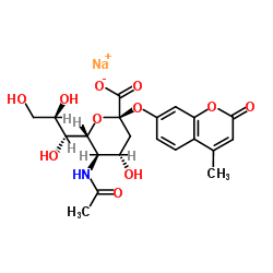 cas no 76204-02-9 is 2'-(4-METHYLUMBELLIFERYL)-&alpha;-D-N-ACETYLNEURAMINIC ACID SODIUM SALT