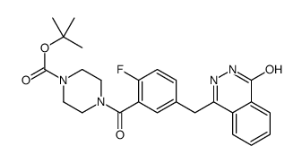 cas no 763114-04-1 is 2-Methyl-2-propanyl 4-{2-fluoro-5-[(4-oxo-3,4-dihydro-1-phthalazi nyl)methyl]benzoyl}-1-piperazinecarboxylate