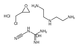 cas no 76649-42-8 is N'-(2-aminoethyl)ethane-1,2-diamine,2-(chloromethyl)oxirane,2-cyanoguanidine,sulfuric acid,hydrochloride