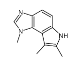 cas no 76920-73-5 is Pyrrolo[3,2-e]benzimidazole, 1,6-dihydro-1,7,8-trimethyl- (9CI)