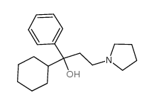 cas no 77-37-2 is 1-Pyrrolidinepropanol, a-cyclohexyl-a-phenyl-
