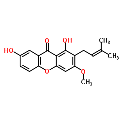 cas no 77741-58-3 is 1,7-Dihydroxy-3-methoxy-2-prenylxanthone