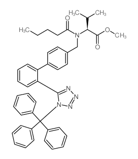 cas no 781664-81-1 is (S)-METHYL 3-METHYL-2-(N-((2'-(1-TRITYL-1H-TETRAZOL-5-YL)-[1,1'-BIPHENYL]-4-YL)METHYL)PENTANAMIDO)BUTANOATE
